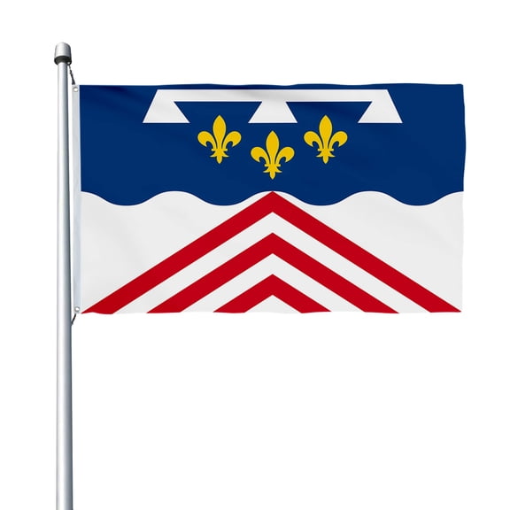AihccyEure-et-Loir Department in France Flag with Brass Grommets Size - 3x5Ft