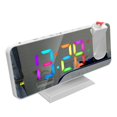 thumbnail image 2 of Radio despertador con pantalla LED regulable, fácil de usar, regalo, reloj digital de 7 colores Blanco, 2 of 8