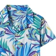 thumbnail image 4 of Coerni Toddler Boys Kids Hawaiian Shirt Short Sleeve Button Down Shirts Tropical Lapel Summer Beach Top Baby Casual Clothes, 4 of 5
