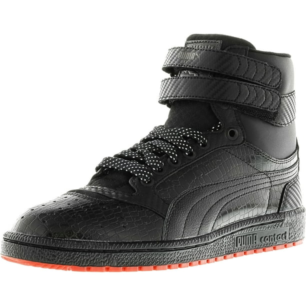 red and black hightops