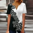 thumbnail image 2 of Birdeem Mode Femme Décontractée Imprimé Col Rond Ample Manches Courtes T-Shirt Haut Blouse Chandail, 2 of 5