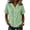 Mint Green, variant on Womens Scallop Peter Pan Collar Button Down Short Sleeve Shirts Linen Textured Straight Waist Curved Hem Solid Color Lightweight Breathable Soft Casual Tunic Blouse Tops