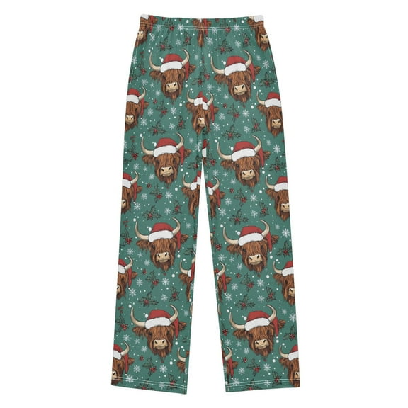 joogoo Highland Cattle Christmas Pajama Pants Pj Bottoms Sleepwear Lounge L