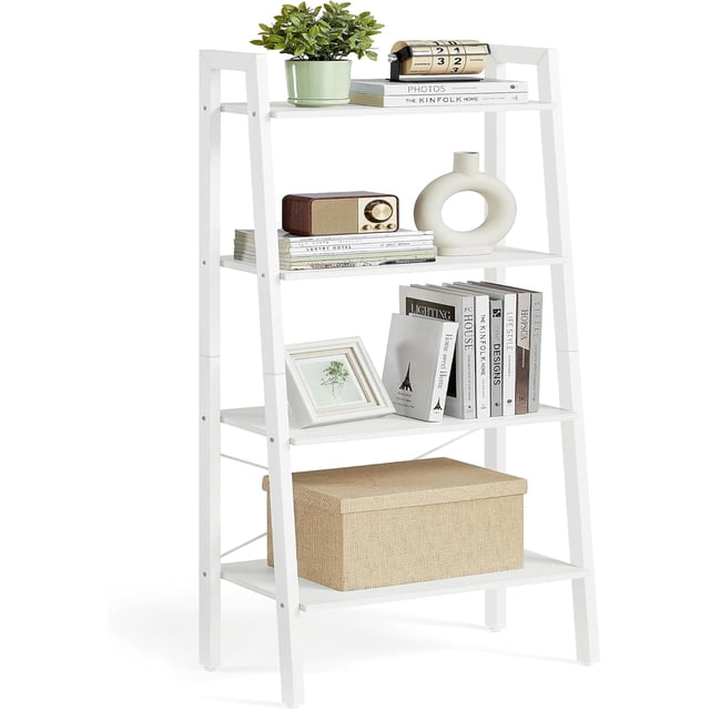 Estantería de Escalera de 5 Niveles, 34 x 56 x 171.5 cm, para Saón, Dormitorio, Cocina, Oficina, Marrón Rústico y Negro MLLS45X