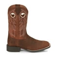 thumbnail image 2 of Justin Men's Bowline Western Boot Broad Square Toe Brown 9 EE  US, 2 of 7