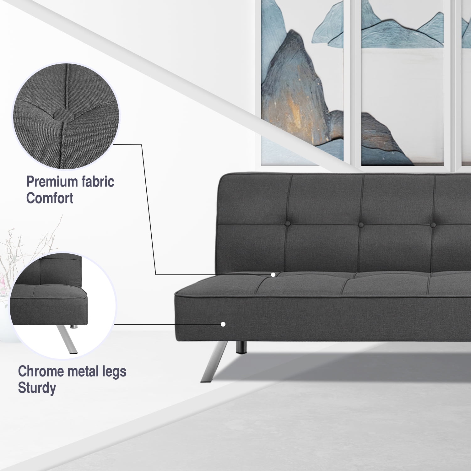 Serta Corey Convertible Futon Sofa Bed Reviews Baci Living Room