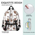 thumbnail image 5 of Football Bow White Pattern Cute School Backpack Bag for School with Padded Back and Adjustable Shoulder Straps 15.25"x11.5"x5.25", 5 of 5