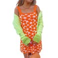 thumbnail image 2 of SAYOO Falda de punto de verano para mujer, vestido sin mangas con cuello cuadrado y correa para el hombro SAYOO Sexy, 2 of 9