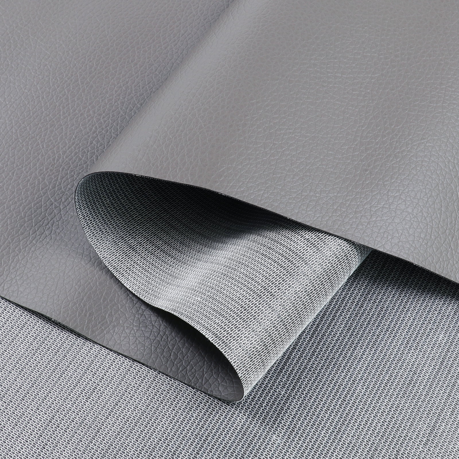 Faux Leather Waterproof Synthetic Fabric Repair for Car seat, Couch Covers,Upholstery Craft Sewing Grey 60"x54"