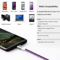 thumbnail image 5 of Fasgear USB C Cable 3 Pack 6ft 3A Fast Charging Nylon Braided USB 2.0 Type C Cord Compatible for Galaxy S22 S21 Ultra S10, Moto G7, USB C Charger, PS5 Controller 1.8m(Black,Purple,Red), 5 of 6