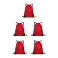 thumbnail image 3 of VONKY Portable Nylon Drawstring Bag Sack Beach Gym Backpack Shoes Bags Convenient and Versatile Red 5Set, 3 of 6
