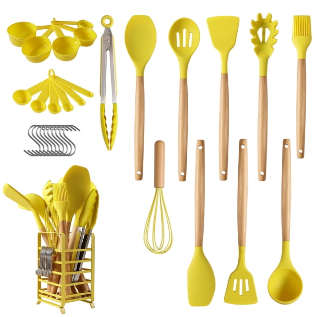 Juego de utensilios de cocina Hecef 32 piezas Silicona resistente al calor sin BPA