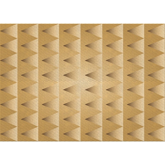 Ahgly Company Indoor Rectangle Patterned Yellow Orange Area Rugs, 7' x 9'