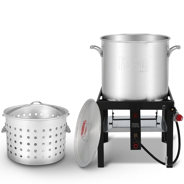 Kit de Quemador y Olla para Hervir Mariscos Feasto de Aluminio 100 QT