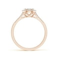 thumbnail image 2 of ANGARA Natural Diamond Halo Split Shank Engagement Ring in 14K Rose Gold for Women (Size-3mm| Color-H| Clarity-SI2) | April Birthstone, Anniversary, Jewelry Gift for Women | Natural Diamond Ring, 2 of 9