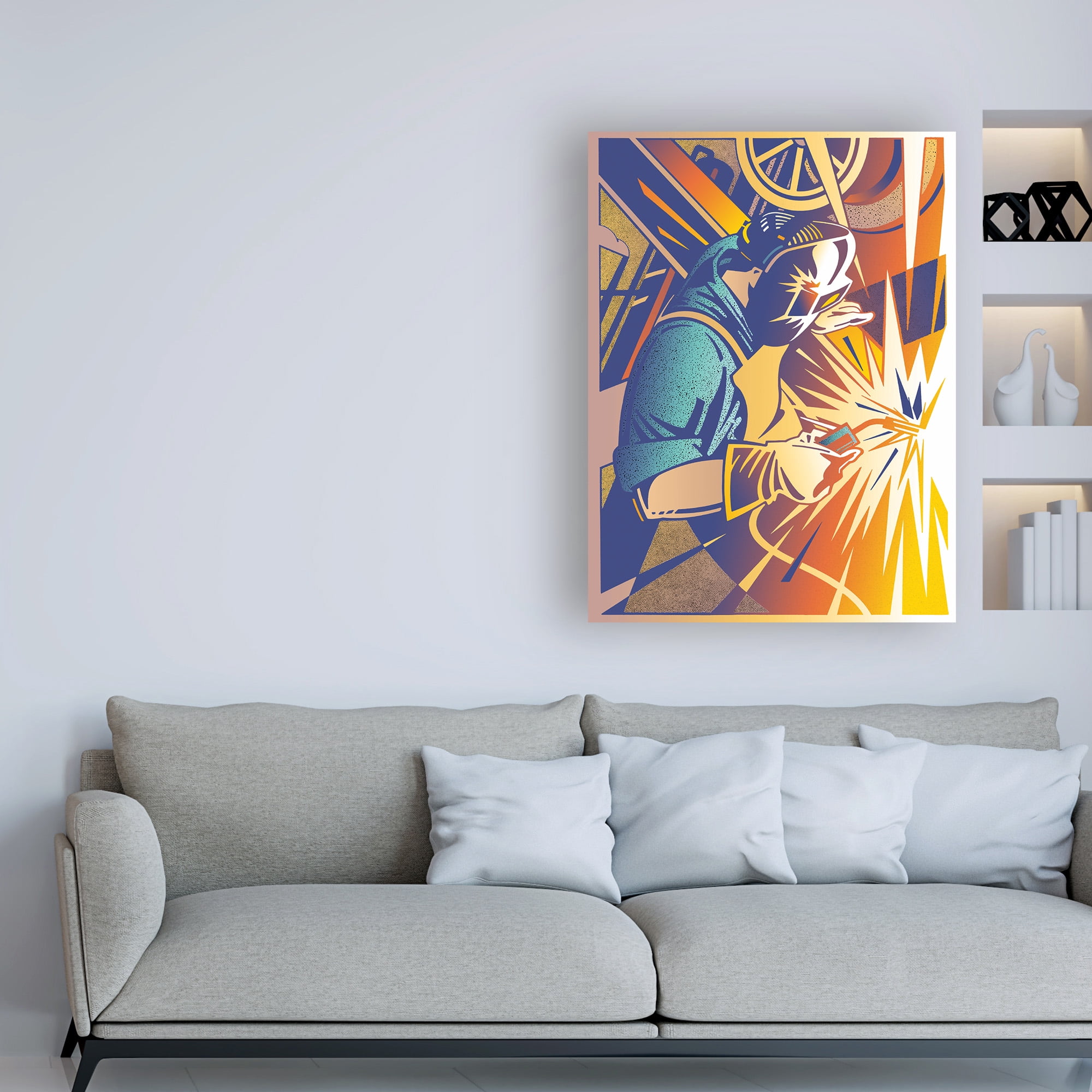 Trademark Fine Art 'Welder's Spark' Canvas Art by David Chestnutt