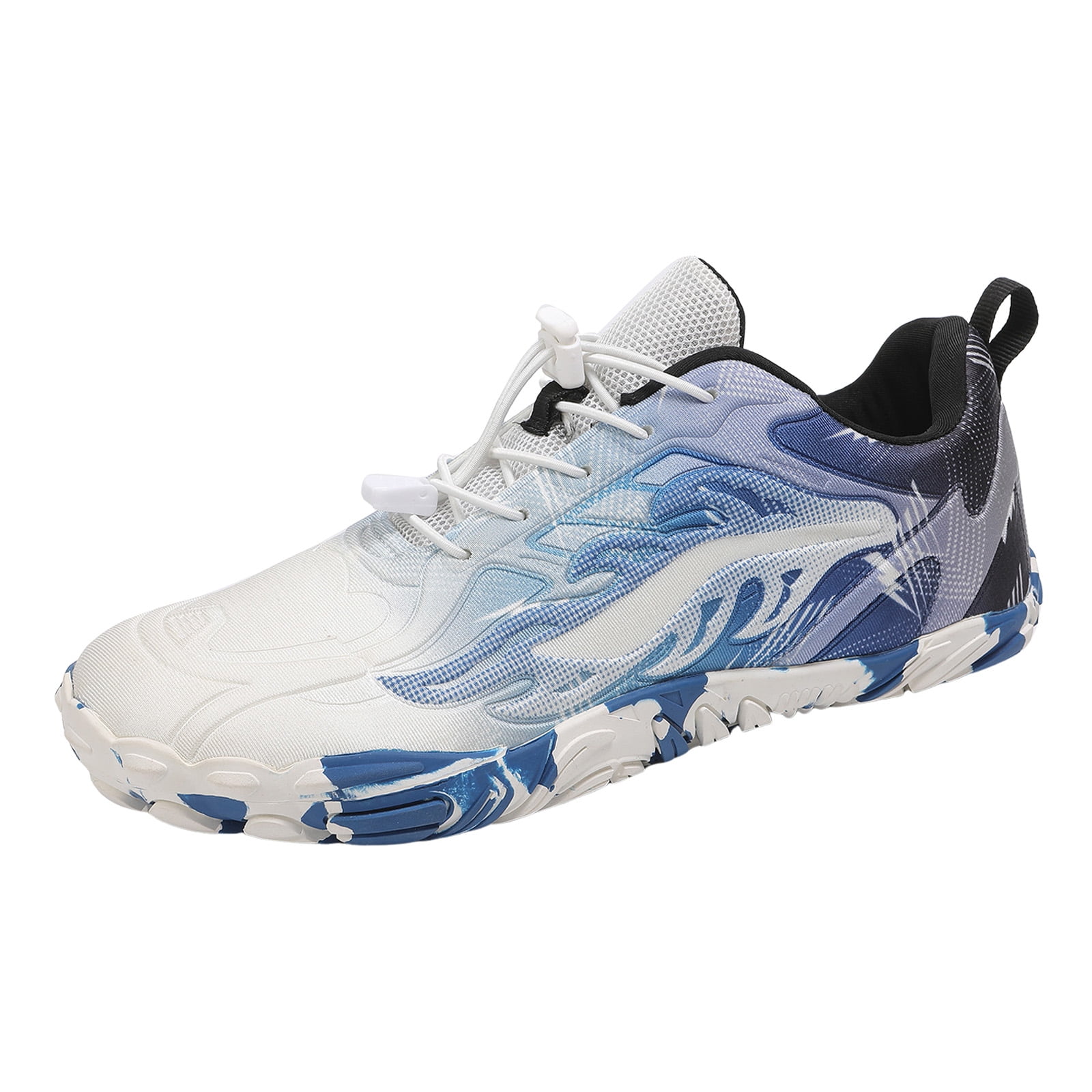 Rokment Women's Men's Barefoot Hiking Climbing Trekking Shoes Outdoor Sport Athletic Wide Toe Waterproof Non Slip Trail-Running Workout Fitness Exercise Trainners Light Blue Size 7