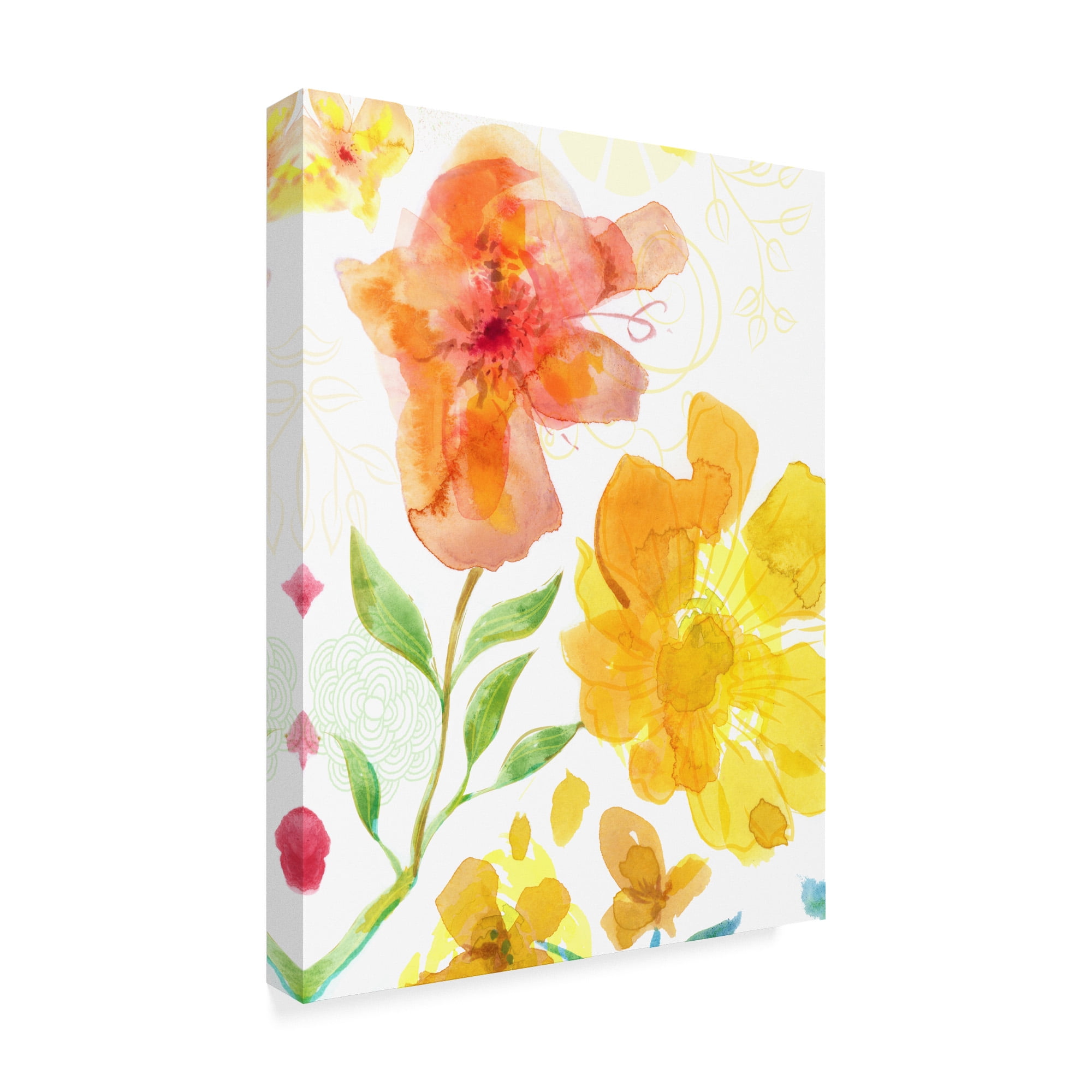 Trademark Fine Art 'Blossoms in the Sun I' Canvas Art by Delores Naskrent