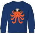 thumbnail image 3 of Inktastic Pirate Octopus Kids Funny Long Sleeve Youth T-Shirt, 3 of 5