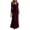 Wine, variant on BAVIRRA Women Cowl Draped Neck Mermaid Maxi Dress, Long Sleeve Fitted Waist Flowy Chiffon Formal Gown, Modest Elegant Outfit for Prom Wedding Guest Bridesmaid Cocktail Party