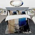 thumbnail image 2 of Designart "Blue Minimalist Expression II" Modern Bedding Covert Set - Abstract Minimalism Blue Abstract Bed Set With 2 Shams, 2 of 6