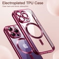 thumbnail image 3 of JETech Electroplated Case for iPhone 14 Pro Max 6.7-Inch, Camera Lens Full Protection, Compatible with MagSafe Wireless Charging, Shockproof Soft TPU Phone Cover (Rose Red), 3 of 7