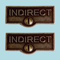 thumbnail image 2 of 2 Switch Plate Tags INDIRECT Name Signs Labels Cast Brass Traditional Engraved Wall Light Switch Cover Labels | Renovators Supply, 2 of 2