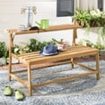 thumbnail image 3 of Safavieh Ruben Outdoor Convertible Bench and Table, Teak Finish - Natural, 3 of 12