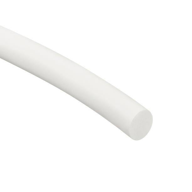 Tira de sellado de espuma de silicona Uxcell, cordón de goma sólida, blanca 17mm x 1m