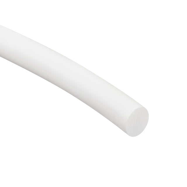 Tira de sellado de espuma de silicona Uxcell, cordón de goma sólida, blanca 17mm x 1m