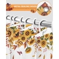 thumbnail image 4 of Fall Sunflower Shower Curtain Set ，Waterproof Fabric Shower Curtains Thanksgiving Shower Curtains for Bathroom,Bathroom Decor 72"x78", 4 of 7