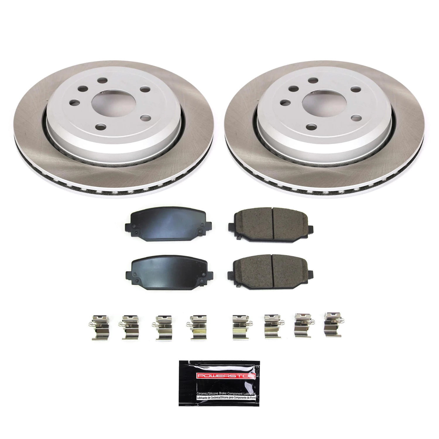 PowerStop Front and Rear Z23 Evolution Sport Carbon-Fiber Ceramic Brake Pad and Drilled & Slotted Rotor Kit K8730