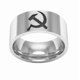 thumbnail image 1 of Communism Ring Ussr Rings With Hammer And Sickle For Men 8mm Soviet Communist Central Logo Steel, 1 of 2