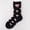 A-Black339, variant on Womens Crew Socks Heart Print Mid Calf Socks Retro Comfort Elastic Sports Casual Socks