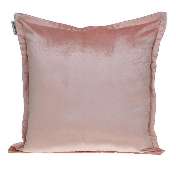 Parkland Collection Agneta 24x24" Solid Fabric Throw Pillow in Pink