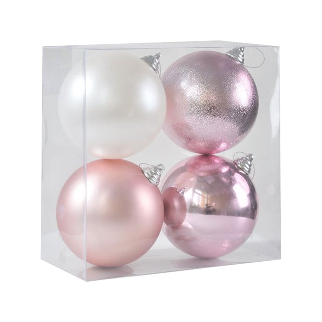 Eoozwa Christmas Ornaments Balls 4.7" Christmas Decorations Xmas Tree Shatterproof Christmas Ball Ornaments with Hanging Loop for Wedding Holiday Halloween Party Indoor Outdoor Decor 4 Pcs