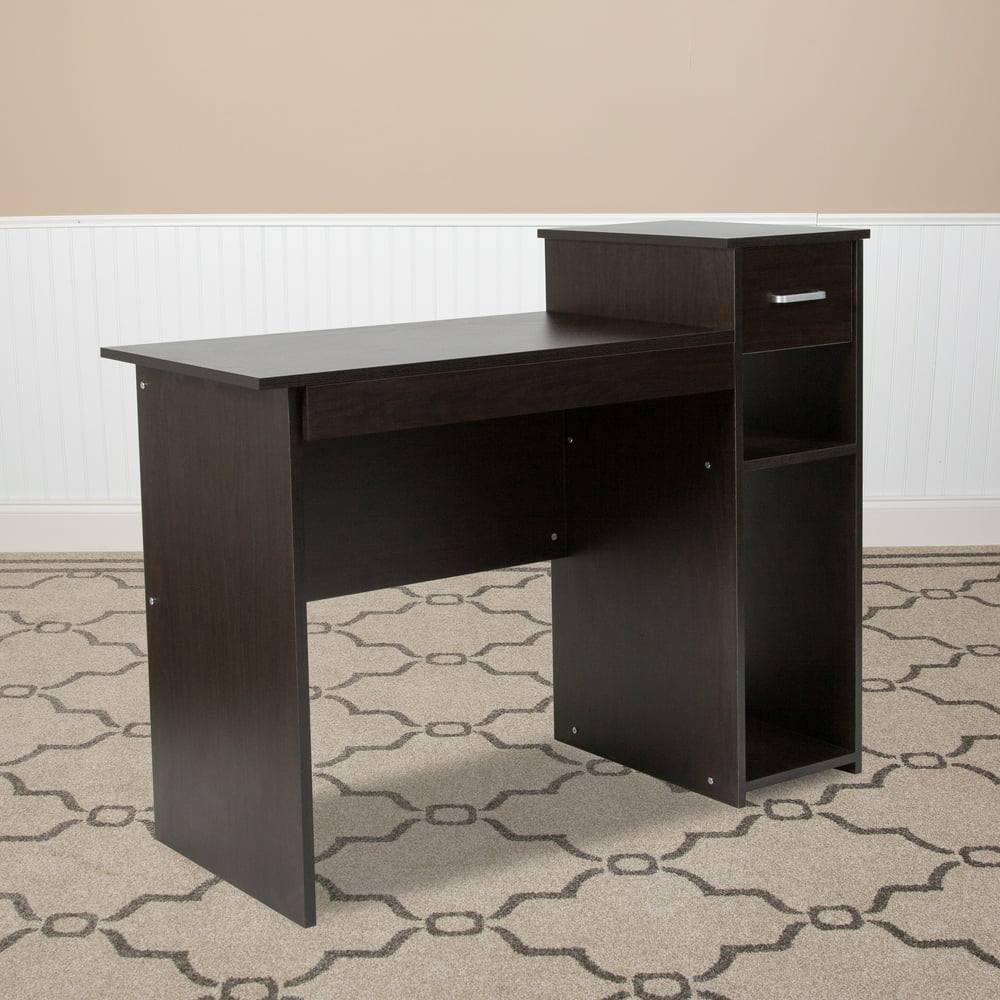 Flash Furniture Highland Park Espresso Wood Grain Finish Computer Desk