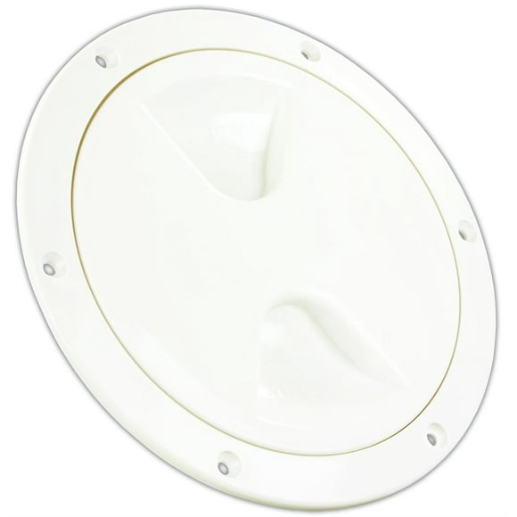 JR Porte d'Accès 31025 5-3/4 Pouces de Diamètre; Blanc; Abdominaux en Plastique; Verrouillable; avec Joint en Caoutchouc; Simple