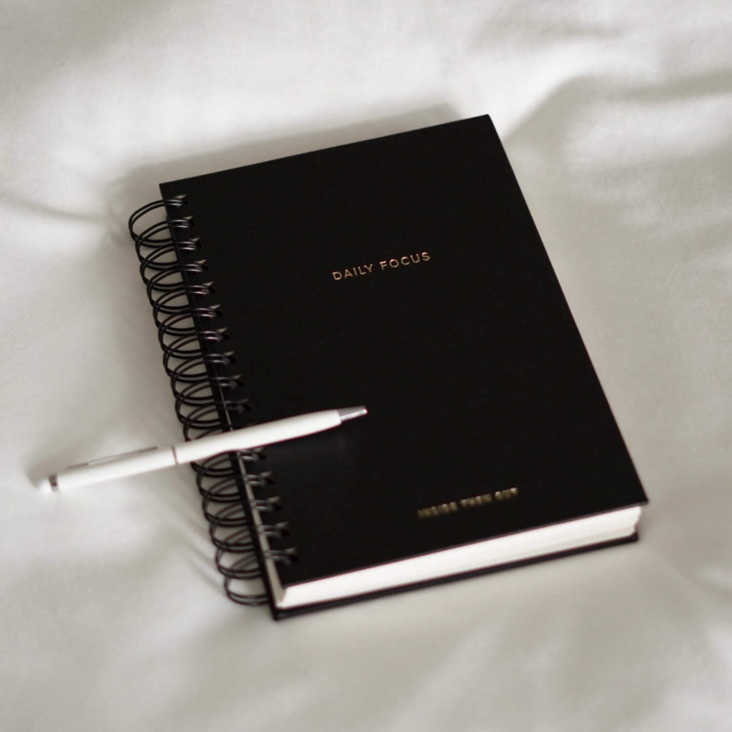 INSIDE THEN OUT  Daily Focus Planner - 6 Month Undated Planner for Productivity, Goal Setting, Intention - Monthly, Weekly, Daily Task Pages