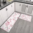 thumbnail image 2 of Pioneer Flower Floral Print Pattern Kitchen Rugs Sets Of 2,Anti Fatigue Kitchen Mat Rugs Non Slip Washable,Decorative Kitchen Floor Mats for Kitchen,Sink,Laundry,17"x30"+17"x47", 2 of 7
