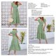 thumbnail image 5 of Mujeres vestido de impresión floral sumemr moda elegante manga volando mujeres V cuello ruffle vestido para fiesta fecha diaria luz verde S, 5 of 6