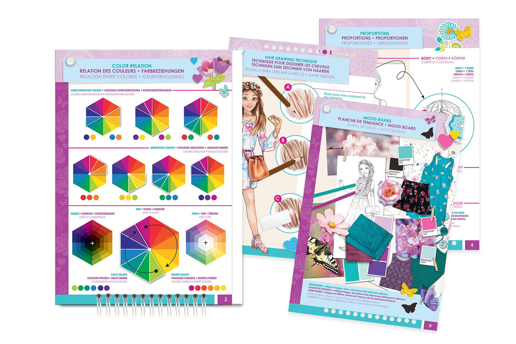 K-Idol Makeup Fashion Sticker Book, Makeup & Hair Design Portfolio Beginner  Learning Girls Sketch Book, Coloring Book Crayons Age 6-12, Arts and Crafts  Kids Paper Dolls Fashion Design kit –  –