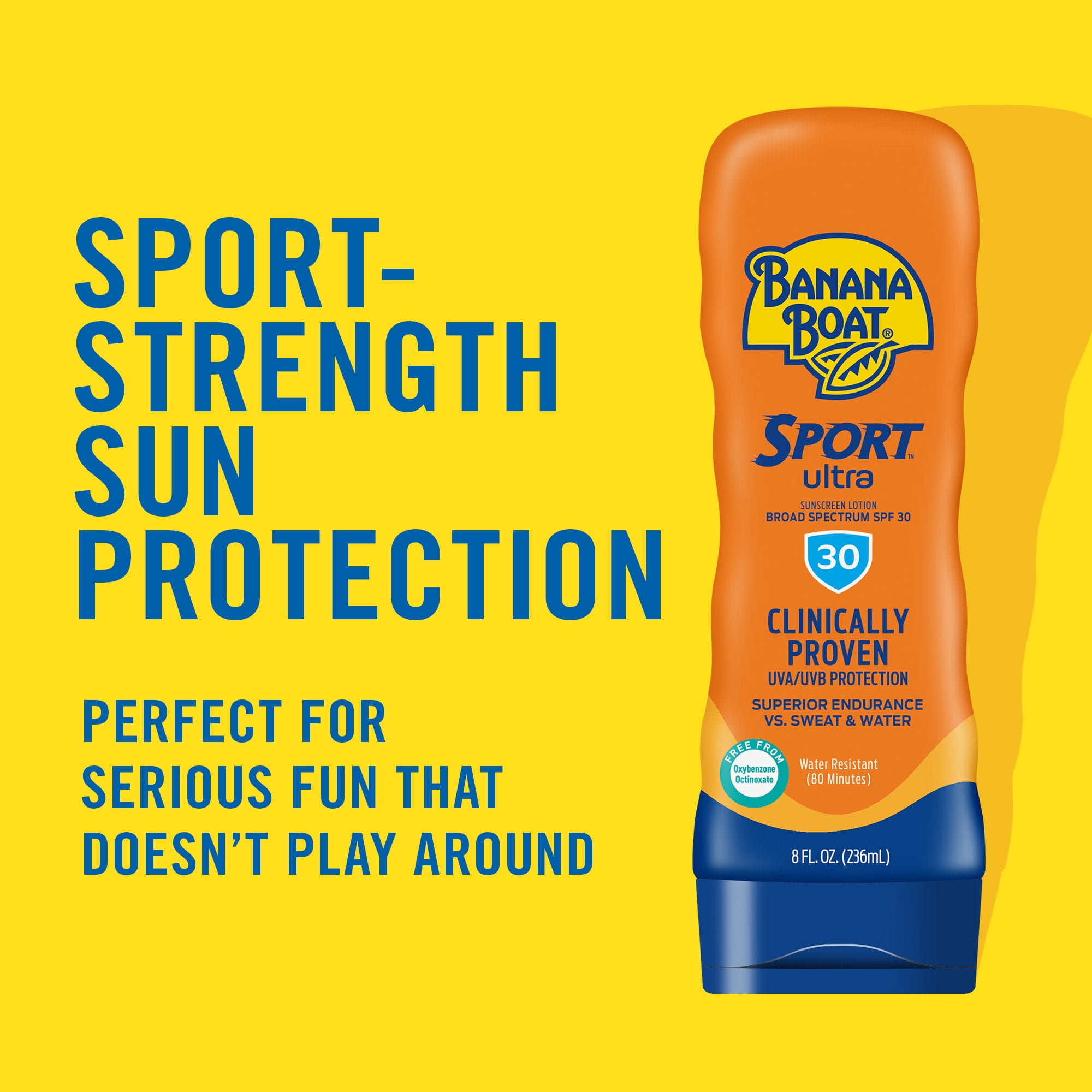Banana Boat Sport Ultra SPF 30 Sunscreen Lotion, Sport Sunscreen, Adult Sunblock Lotion, 8 fl oz