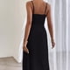 thumbnail image 4 of Vestidos con tirantes para mujer Vestido sin espalda con lazo en la parte delantera Vestido hueco con tirantes Vestido lencero, 4 of 6