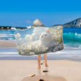 thumbnail image 5 of BZSMCE Towels Kids Hooded Beach Towel White Cat Among Daisies Pool Bath Towel Soft, 5 of 7