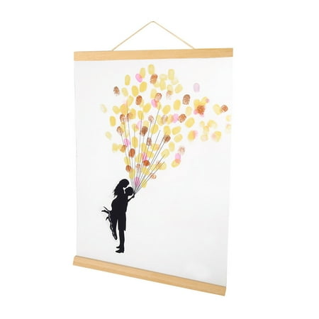 

Worallymy Poster Frame Scroll Hanging Wooden Frame Poster Painting Photo Picture Wall Hanger