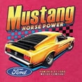 thumbnail image 6 of Wild Bobby Ford Yellow Mustang Horsepower Cars and Trucks Women Tri-Blend Racerback Tank Top, Shocking Pink, X-Large, 6 of 6