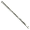 thumbnail image 3 of Stainless Steel Bracelet Chain Styles Fancy Men's mm 8.25 in Chisel Polished 8.5 Circle Link, 3 of 5