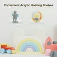 thumbnail image 3 of 8 Pcs Acrylic Floating Shelves, Clear Wall Shelves for Storage and Display, Small Wall-Mounted Shelves, Includes Screws and Plastic Clips for Easy Installation, 3 of 6