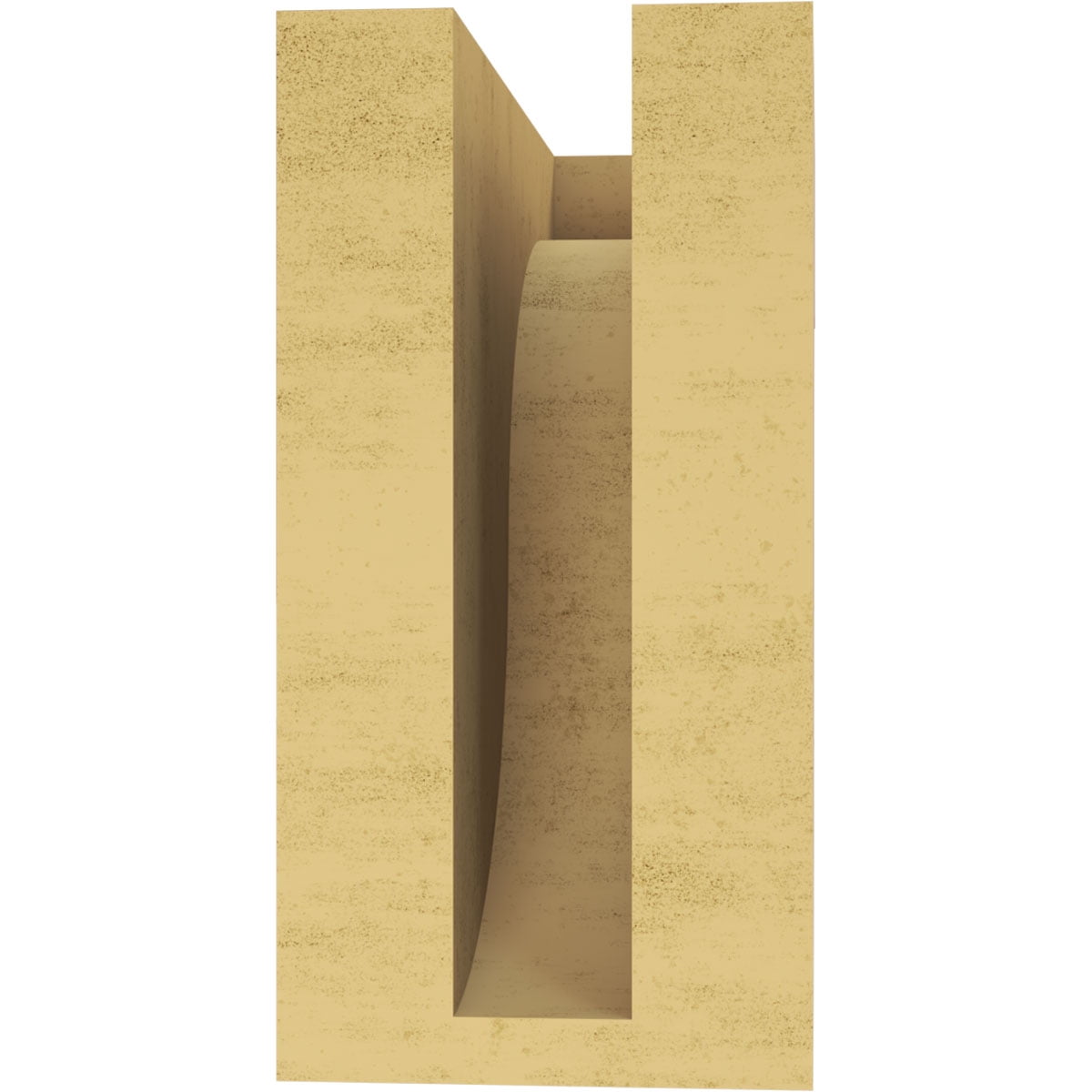3"W x 6"D x 6"H Classic Del Monte Rough Cedar Woodgrain TimberThane Corbel, Primed Tan